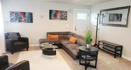 5br 8bed house near airport, downtown & train