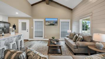 Smart TV, foosball, books