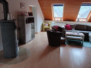 TV, caminetto, impianto stereo