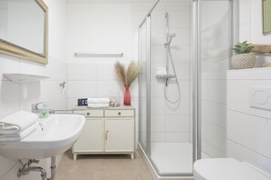 Shower, hair dryer