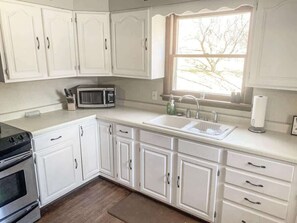 Fridge, microwave, oven, stovetop - Secluded Farmhouse in Norwalk, WI (Norwalk)