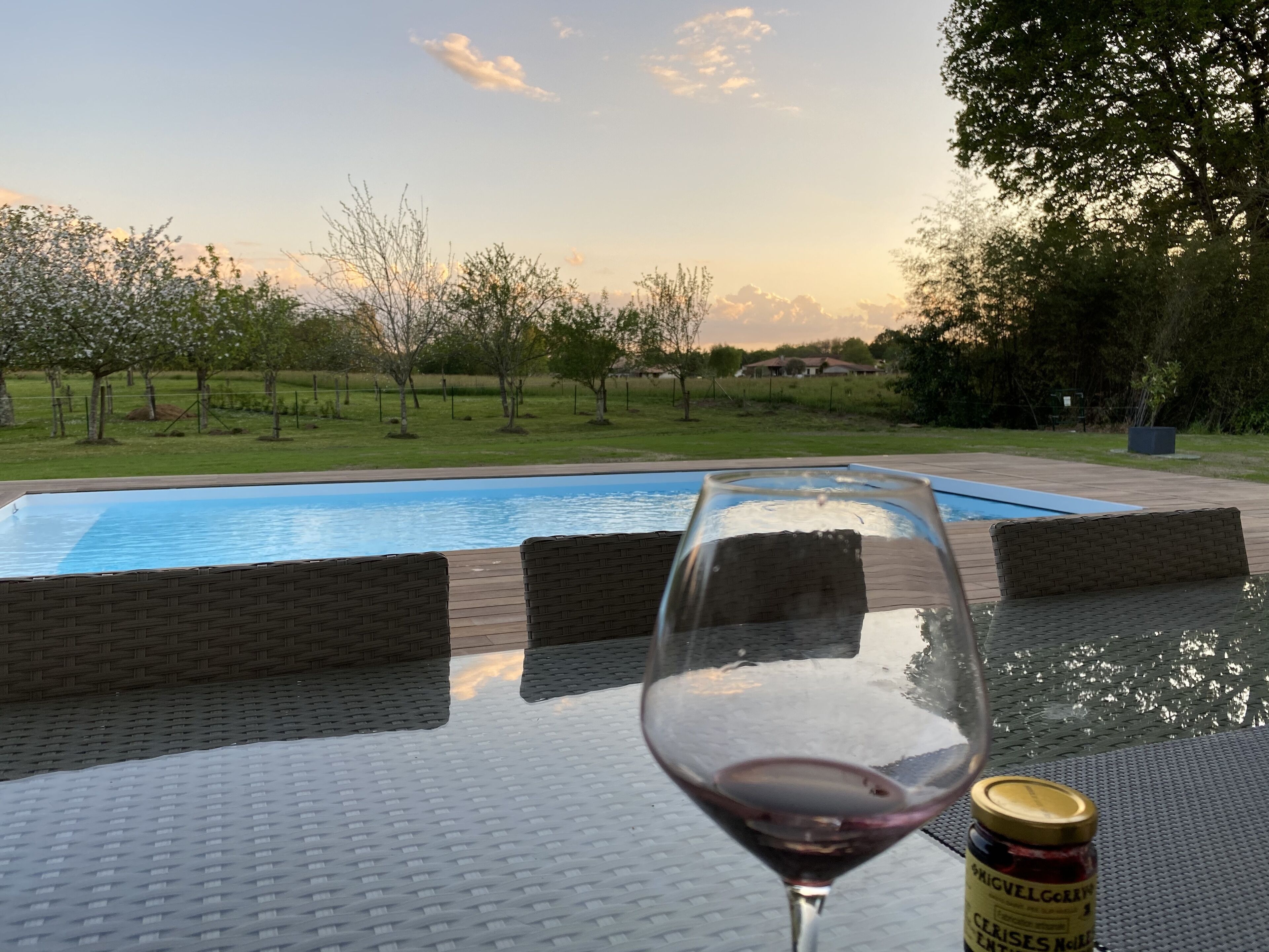 Piscine extérieure, piscine chauffée