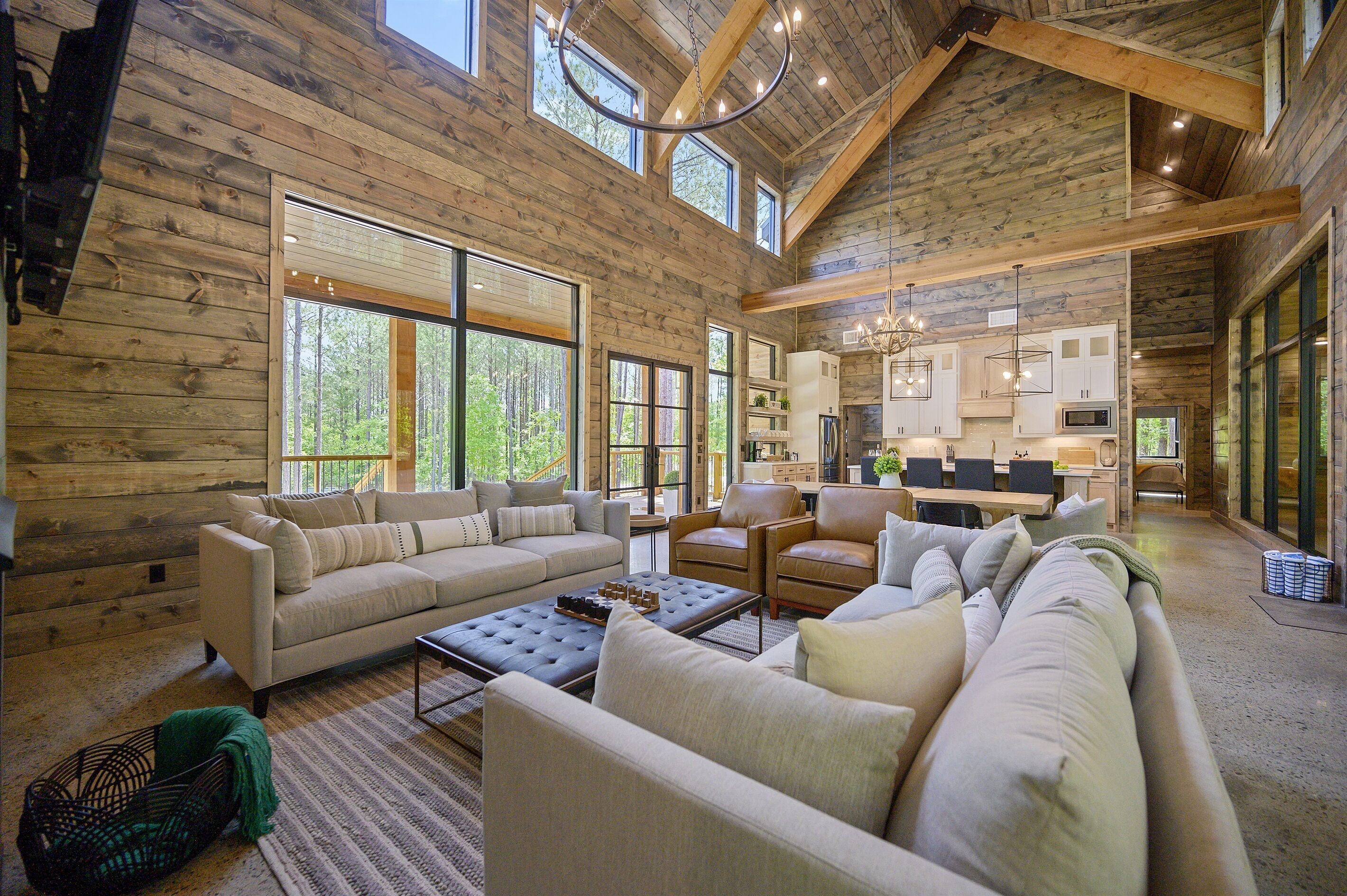 Smart TV, fireplace, foosball, table tennis