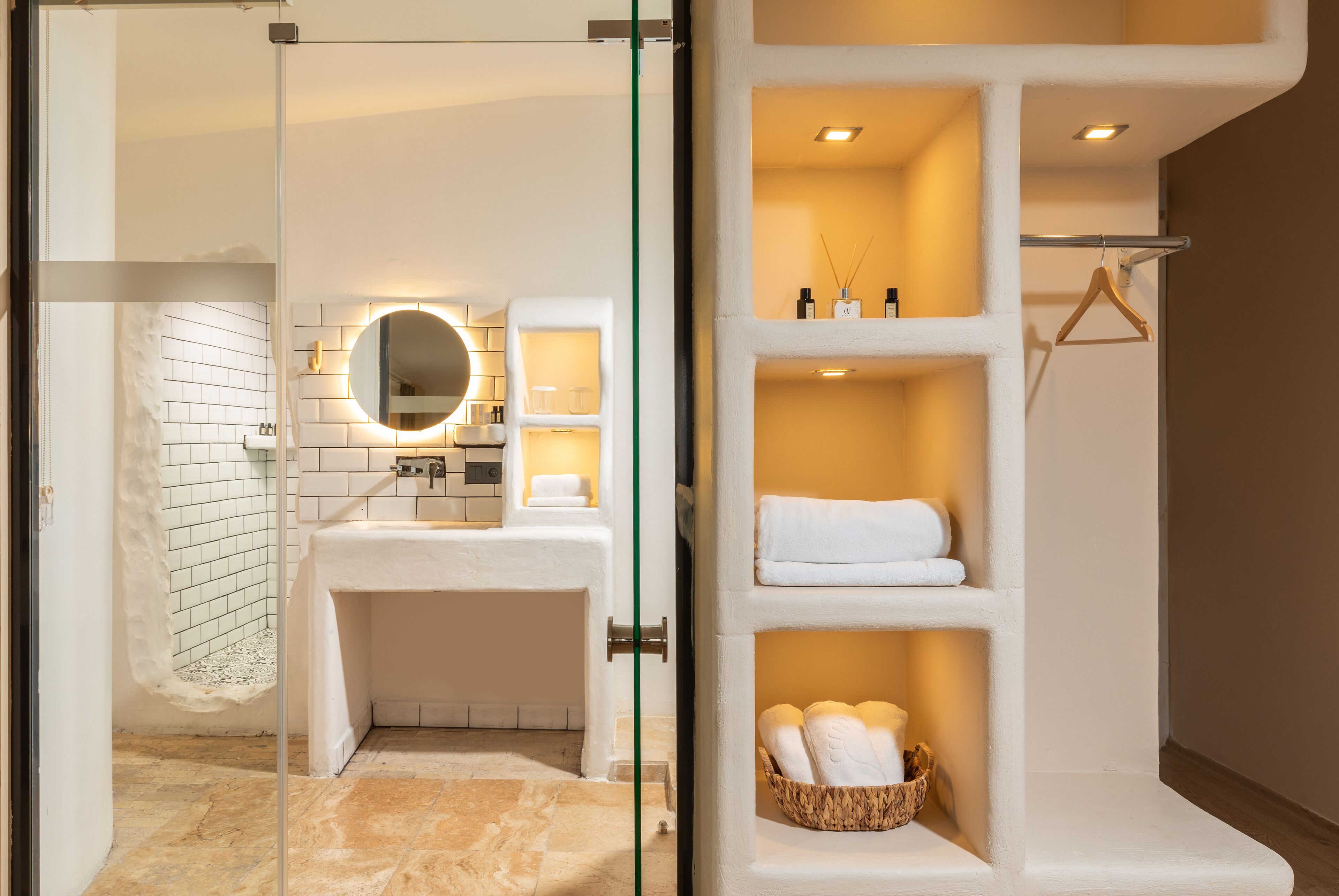 deluxe room | bathroom | designer toiletries, hair dryer, slippers, towels