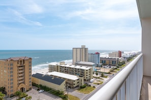 Enjoy stunning ocean views from the comfort of your balcony.