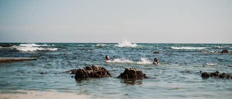 在海滩