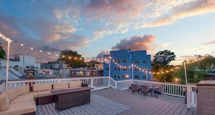 DC Rowhome + HUGE Roofdeck & Parking ✲ 4br - 3.5ba