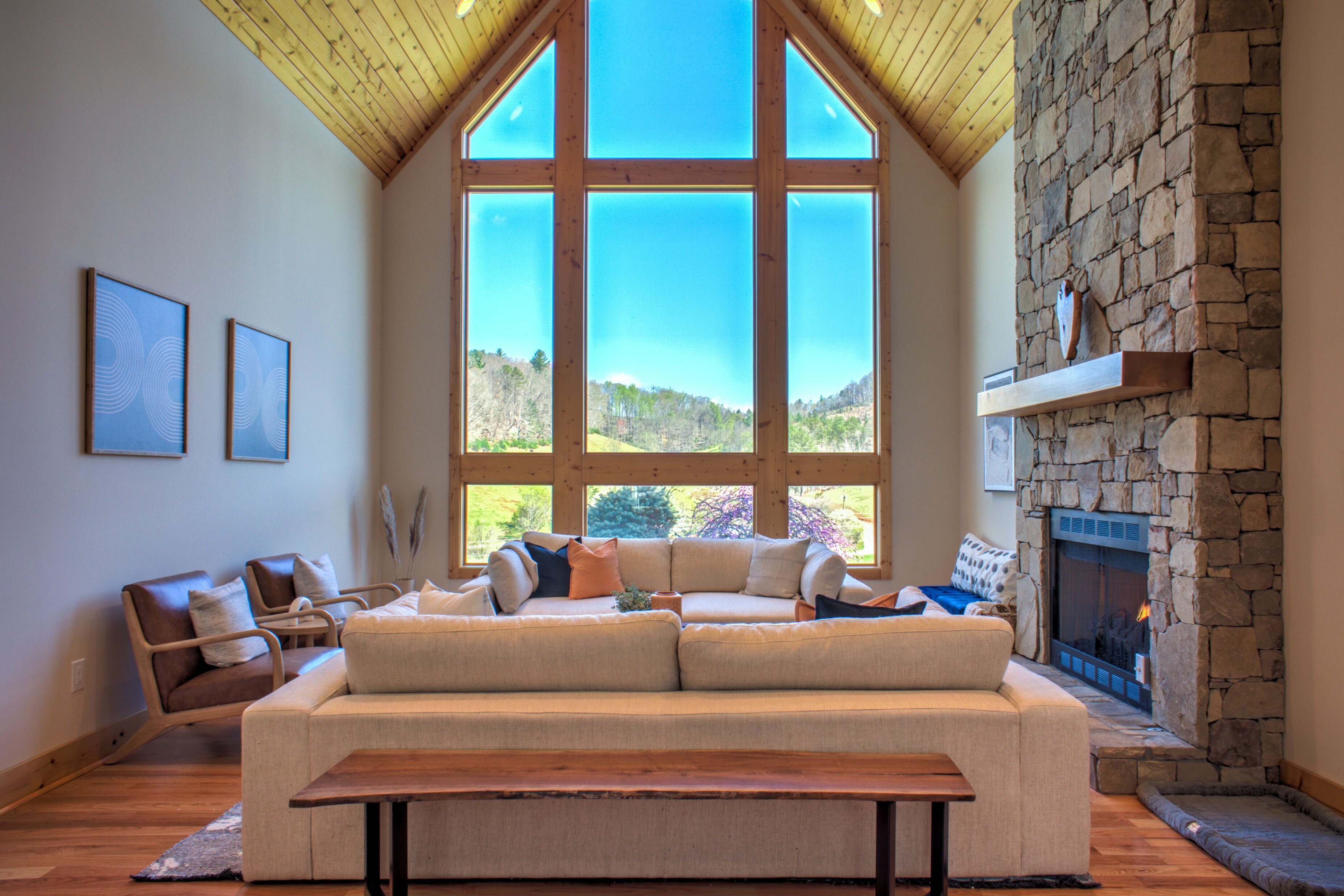 Smart TV, fireplace, video games, foosball