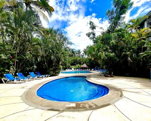Outdoor pool, a heated pool