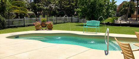 Piscine extérieure, piscine chauffée