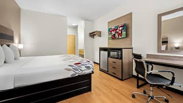 Down comforters, desk, iron/ironing board, free WiFi