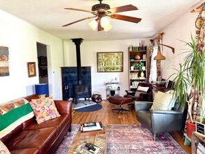 Smart TV, fireplace, video games, table football
