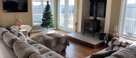 Smart TV, fireplace