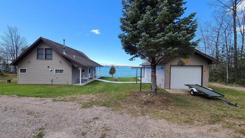 Sugar Island, Michigan:  Waterfront cabin with beautiful sunsets and beach.