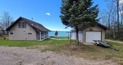 Sugar Island, Michigan: Waterfront cabin with beautiful sunsets and beach.