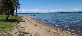 Sugar Island, Michigan:  Waterfront cabin with beautiful sunsets and beach.