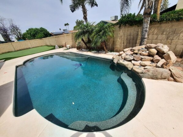 A heated pool