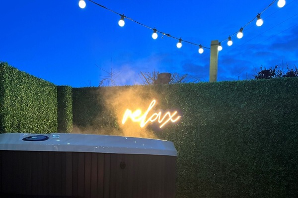 Hot tub and fire pit