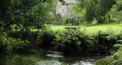 Beautiful converted watermill in a secluded river valley near the sea