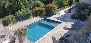 Piscine extérieure, piscine chauffée