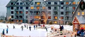 Mountain & sunset views from balcony! Heated pool/spas, walk to lifts & village!