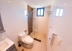 Shower, soap, toilet paper - 1 Bedroom Spacious apartment in Encuentro Beach (Cabarete)