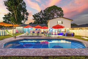 Outdoor pool, a heated pool