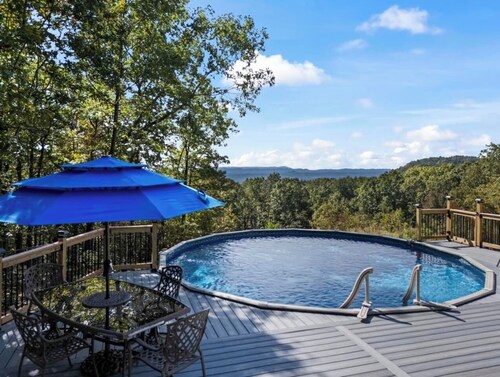 Scenic A-Frame | Pool, Hot Tub & Panoramic Views