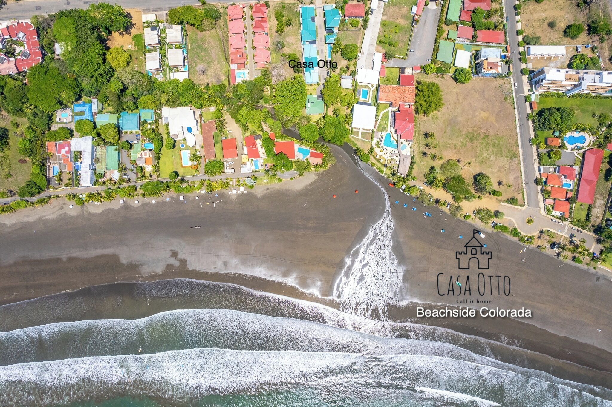 On the beach, sun-loungers, beach towels