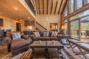 TV, fireplace, DVD player, foosball