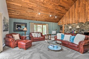 TV, fireplace, video games, books