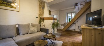 Vacation apartment, 100sqm, 2 bedrooms, fireplace, terrace, sauna and garden