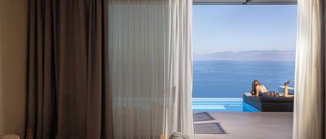 Premium Suite, 1 Bedroom, Private Pool, Sea View | Terrasse/Patio