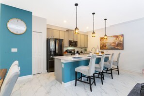 Family Townhome, 4 Bedrooms | Living area | 60-inch Smart TV with cable channels, Netflix, Hulu - Splendid 4 Bd w/ Pool Close to Disney @ Champions Gate 1006 (Davenport)