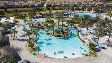 Outdoor pool, sun loungers, lifeguards on site