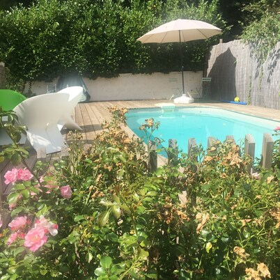 Charming town house with pool and garden