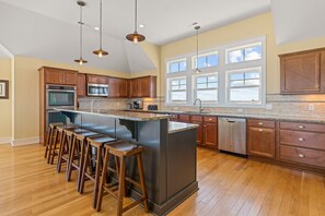 Fridge, microwave, oven, stovetop - Hatteras Retreat Oceanfront Home + Pets Stay Free (Buxton)