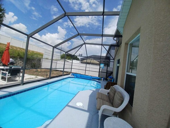 Outdoor pool, a heated pool