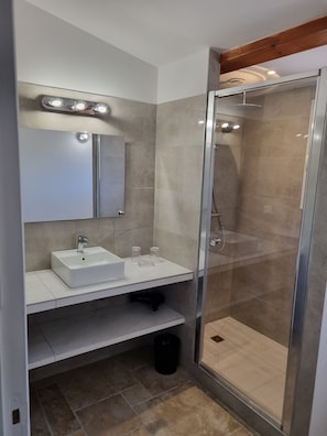 Shower, hair dryer
