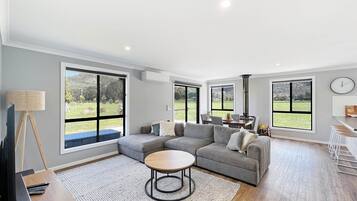TV, fireplace, DVD player