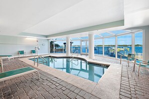 Indoor pool, a heated pool