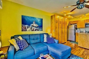 Studio | Living area | Smart TV, streaming services - Garden View Studio - Kona Islander Inn Condos Condo by RedAwning (Kailua-Kona)