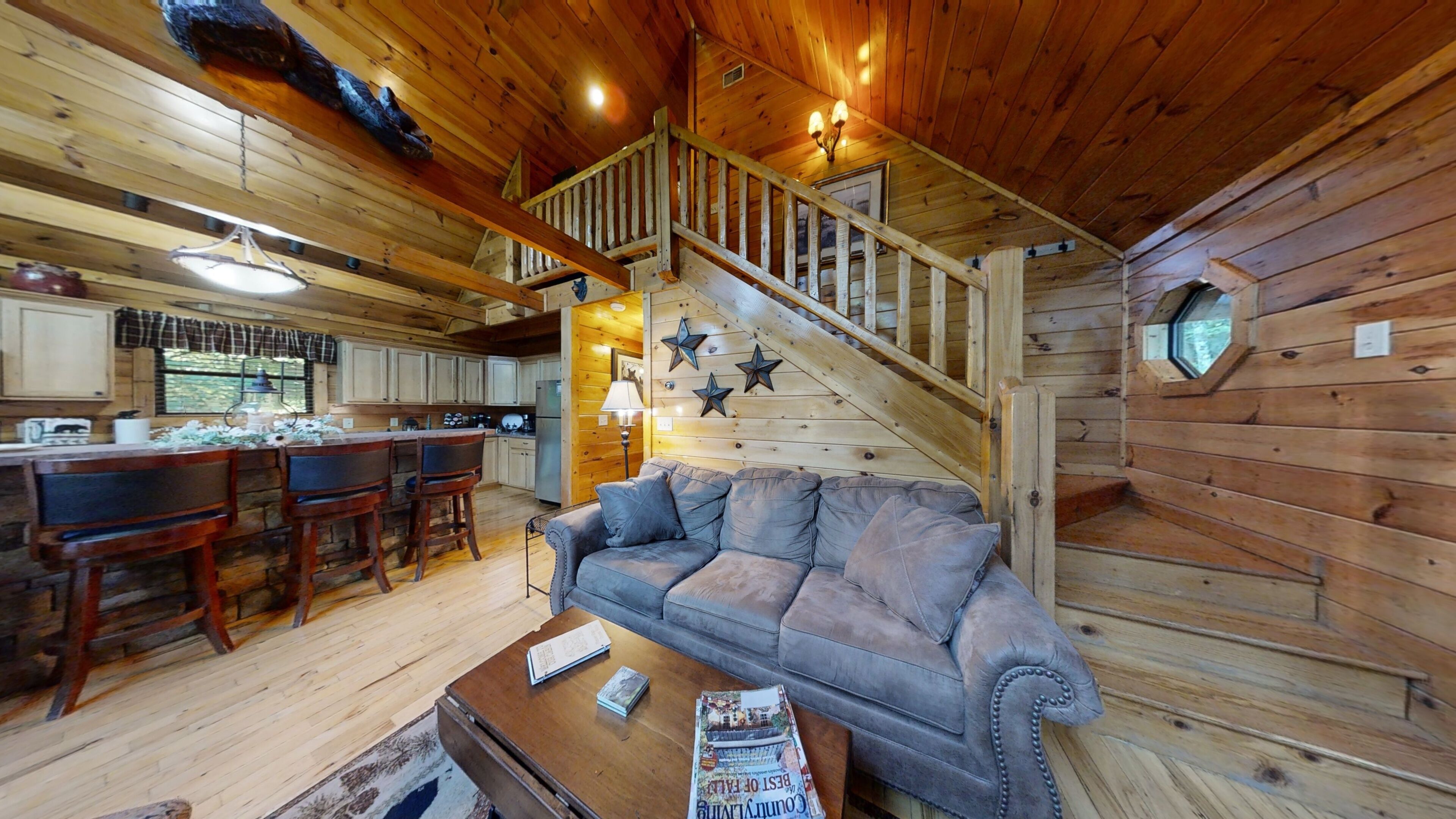 Cabin, 2 Bedrooms | Living area | TV