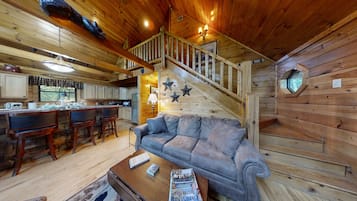 Cabin, 2 Bedrooms | Living area | TV