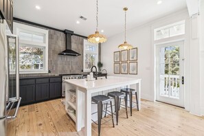 Fridge, microwave, oven, stovetop - Updated Family Friendly Home Steps to Pool & Beach Walk-Over | In-Home Office (30A WaterSound)