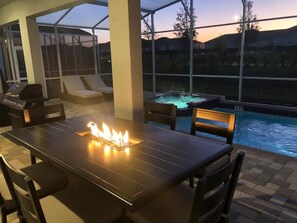 Outdoor pool, a heated pool