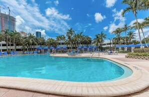 Outdoor pool, a heated pool