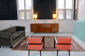 Smart TV, foosball, books