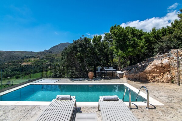 Pool - Metatulia 2 villa,sea views,pool,Souda,Plakias (Plakias)