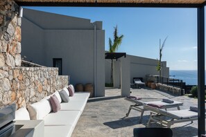 Terrace/patio - Metatulia 4 villa,sea views,pool,Souda,Plakias (Plakias)